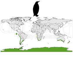 Pinguine Verbreitungskarte