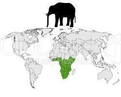 Afrikanischer Elefant Verbreitung