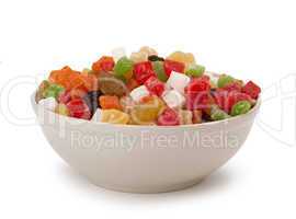 multi-coloured candied fruits