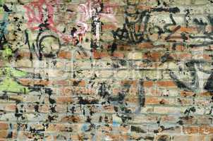 Graffiti an einer Mauer in Venedig