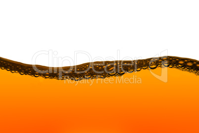 Orange fuel line with bubbles