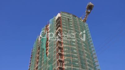 Building site on blue background