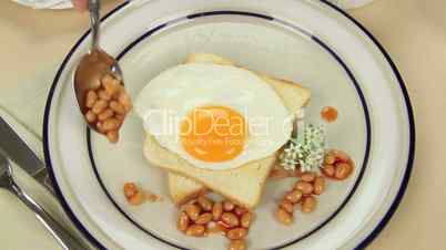 Garnish On Egg And Beans