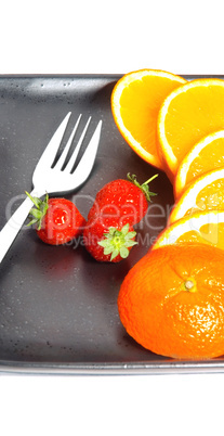 orange & strawberries