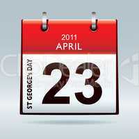 st Georges day calendar icon