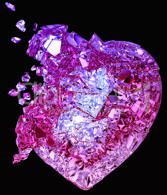 Broken crystal Heart: unrequited love or death