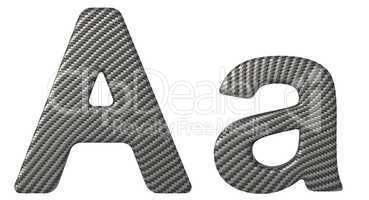 Carbon fiber font A lowercase and capital letters