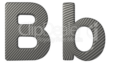 Carbon fiber font B lowercase and capital letters