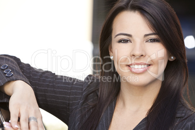 Beautiful Hispanic Woman or Businesswoman Smiling