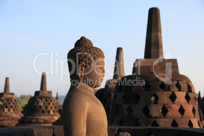 Statue of Buddha in Borobudur temple