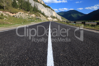 Mountain road in Russian Altai