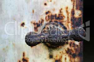 rusty door knob