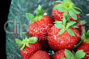 strawberries macro