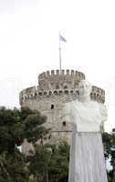 Admiral Votsis statue and The White Tower