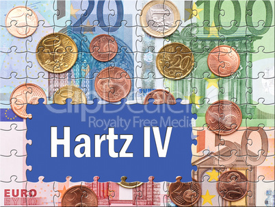 Hartz IV - Konzept mit Euros