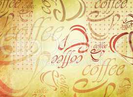 Grunge coffee cup background - Retro Kaffee Hintergrund