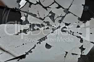 broken glass fragments
