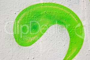 green abstract shape