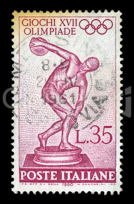 discobolus statue postage stamp