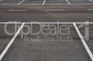 dividing lines asphalt paved parking lot