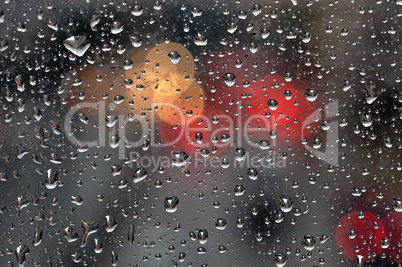 raindrops on glass background