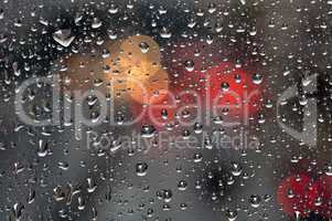 raindrops on glass background