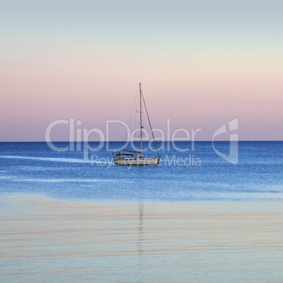 sailboat sunset