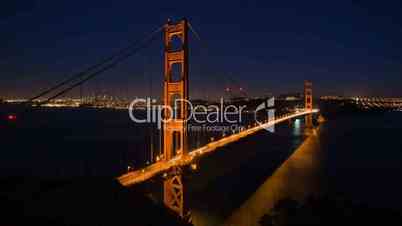 San Francisco Golden Gate Bridge Sonnenuntergang Zeitraffer