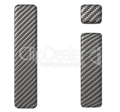 Carbon fiber font I lowercase and capital letters