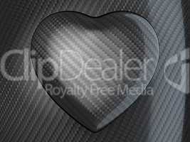 Love: Carbon fibre heart shape