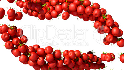 Tomatoes Cherry flows isolated on white