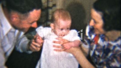 Proud Parents With Their Baby Girl (1939 Vintage 8mm)