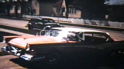 Old Cars Backing Up  (1964 Vintage 8mm film)