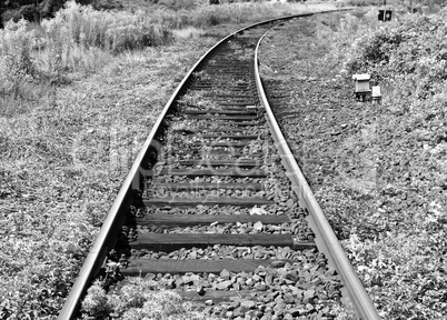 Railway railroad tracks