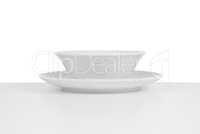 White ceramic bowl and dish