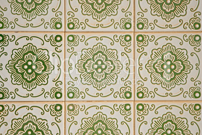 Traditional Portuguese glazed tiles