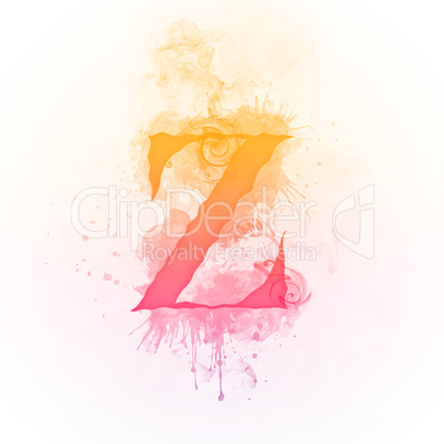 Fire Swirl Letter Z