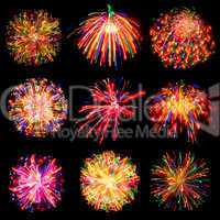 firework light sphere saluting