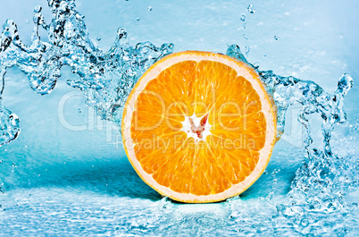 orange and water