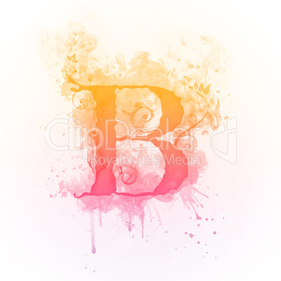 Sunny Swirl Letter B