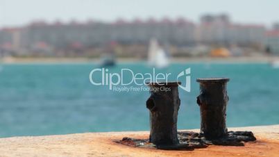 Rusty Bollard at  Harbor