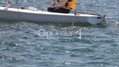 athlete on sailing boat