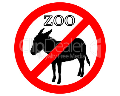 Esel im Zoo verboten