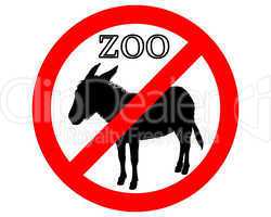 Esel im Zoo verboten