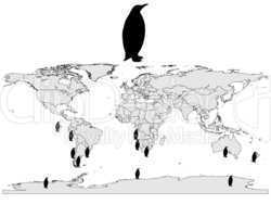 Pinguine Verbreitungskarte
