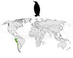 Humboldt-Pinguin Verbreitungskarte