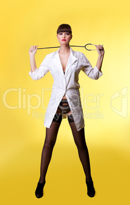 Sexy nurse suit and lingerie with stethoscope