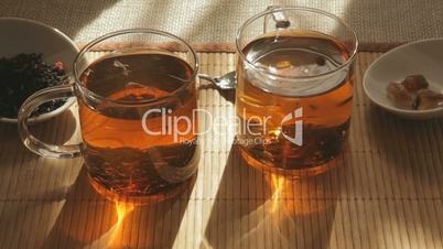 Couple take a morning tea