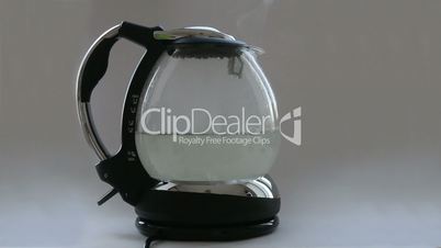 Kettle with boiling water