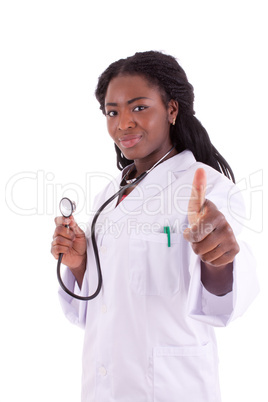 Die junge schwarze Ärztin